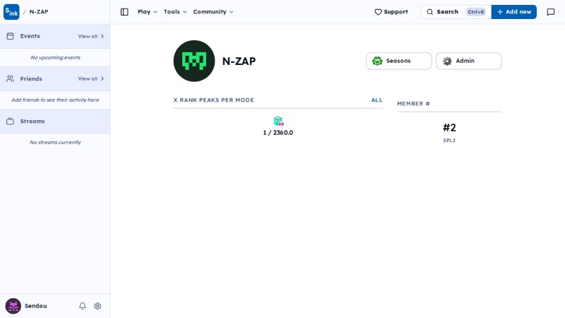 Top search player page