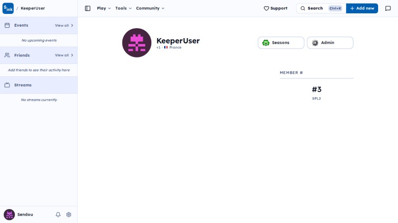 User page