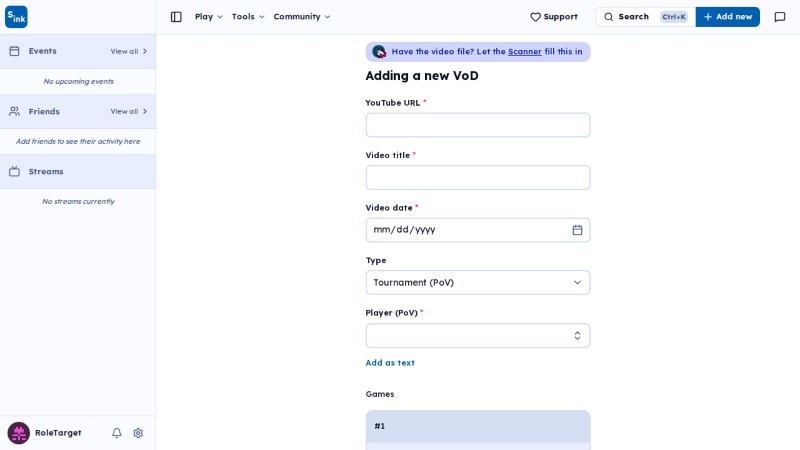 New vod page