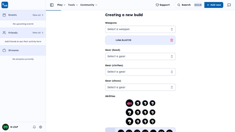 Build form page