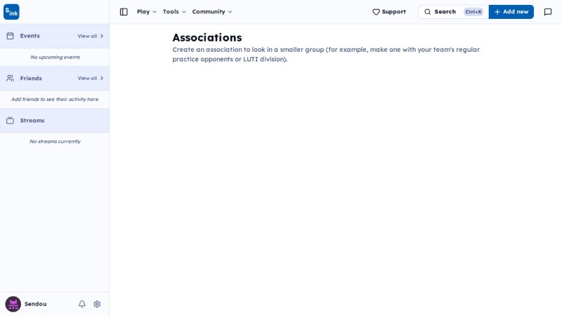 Associations page