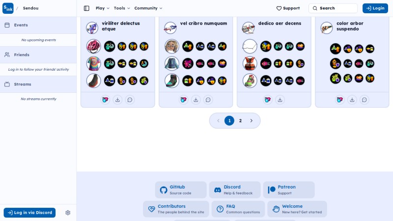 User builds page