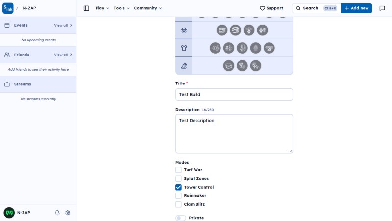 Build form page