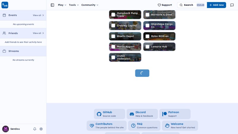 Calendar new event page