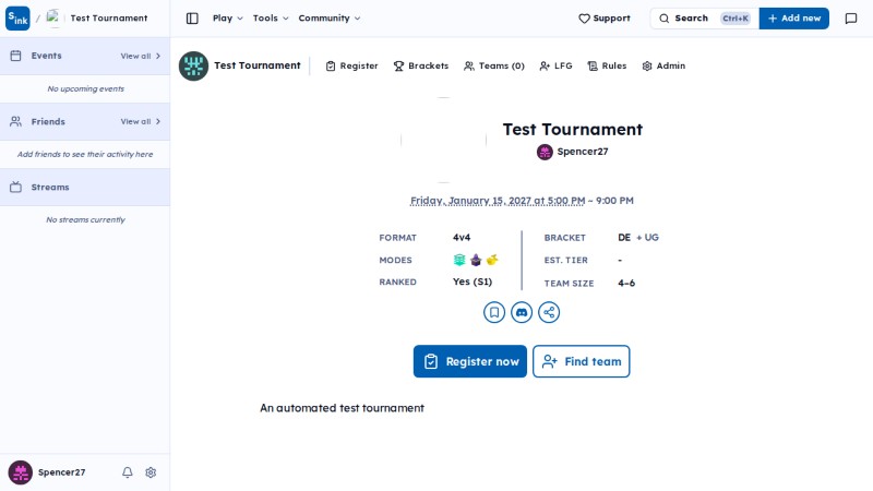 Calendar new event page