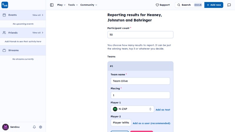 Report winners page
