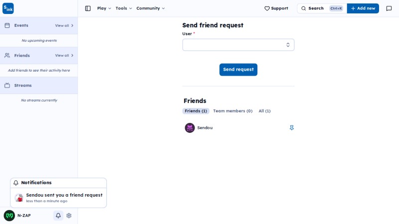 Notification popover