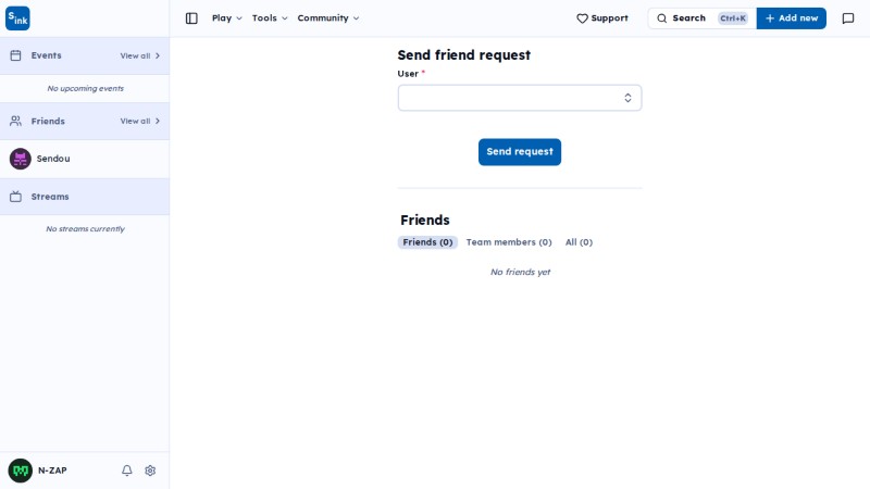 Friends page