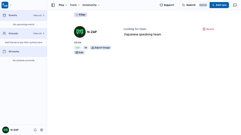 New LFG post page