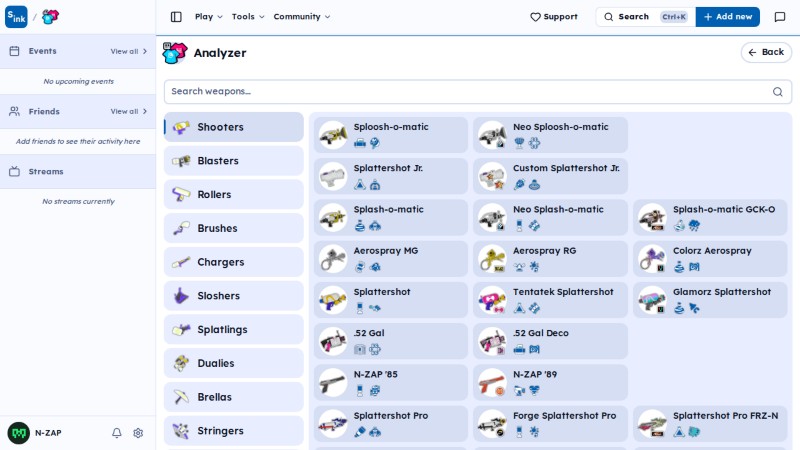 Top nav menus