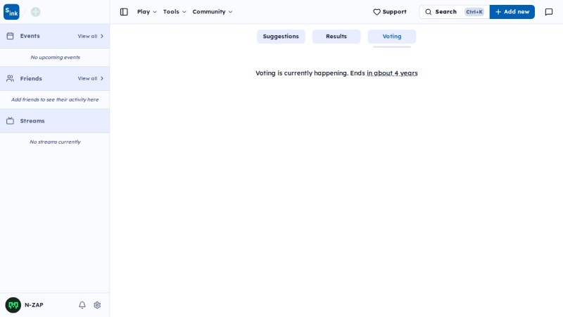 Plus voting page