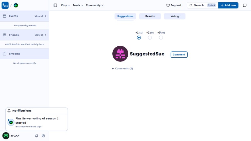 Notification popover