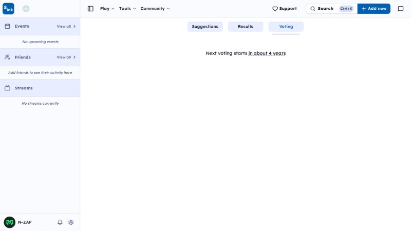 Plus voting page