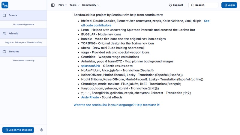 Contributions page