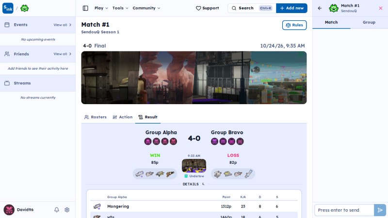 SendouQ match page