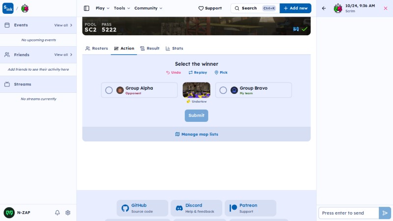 Scrim page