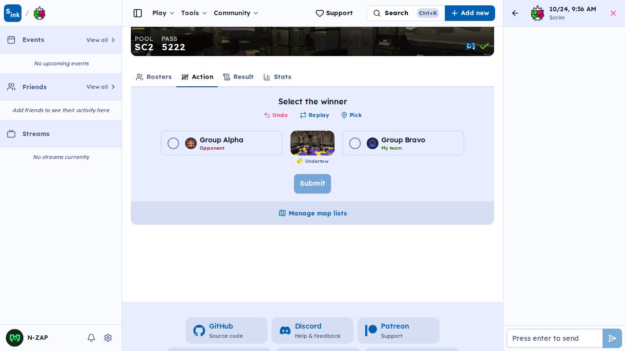Undo un-reports the latest map and removes the one it generated