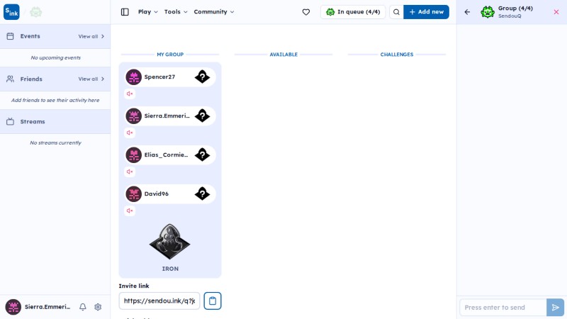 SendouQ page
