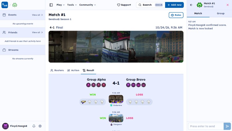 SendouQ match page