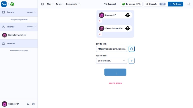SendouQ preparing page