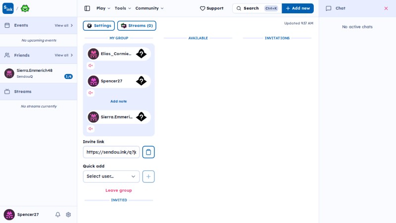 SendouQ looking page