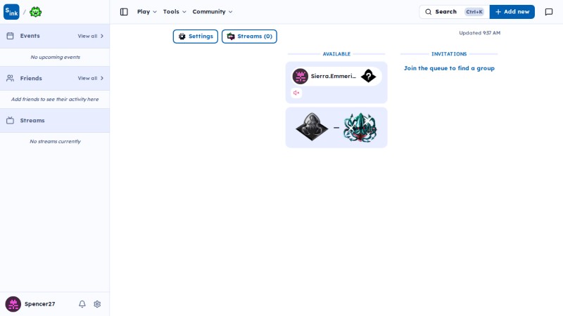 SendouQ looking page