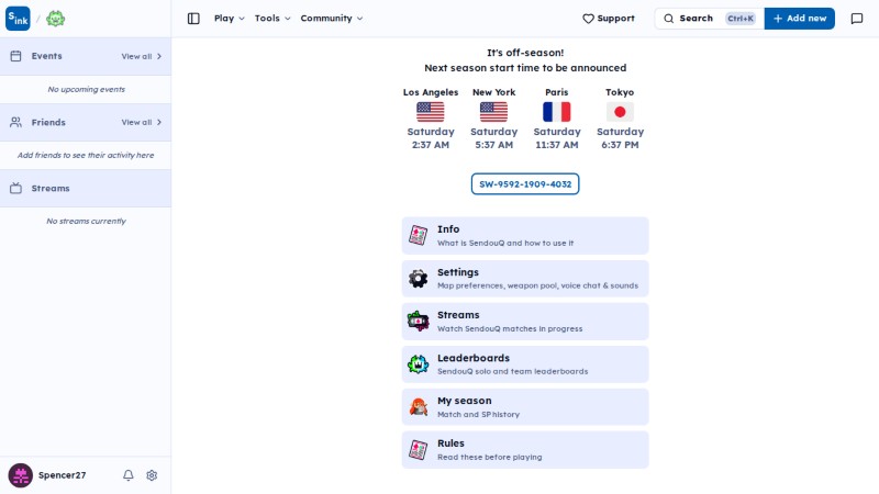 SendouQ looking page