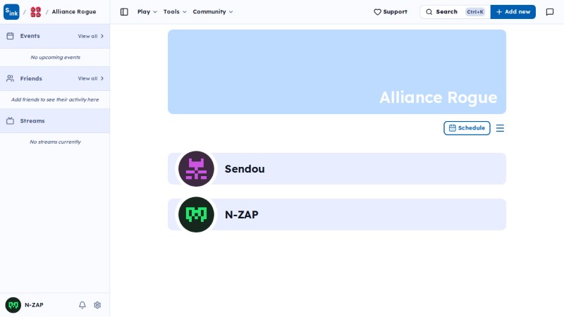 Team page