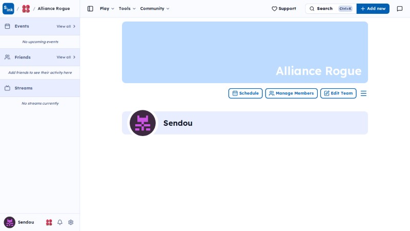 Team page