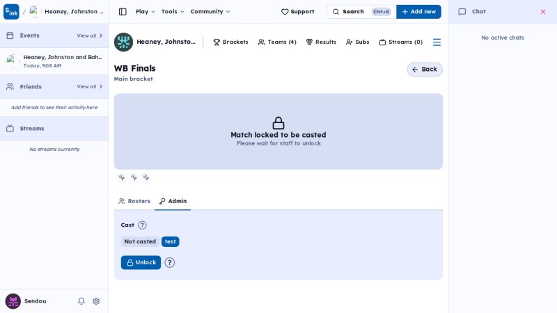 Tournament match page