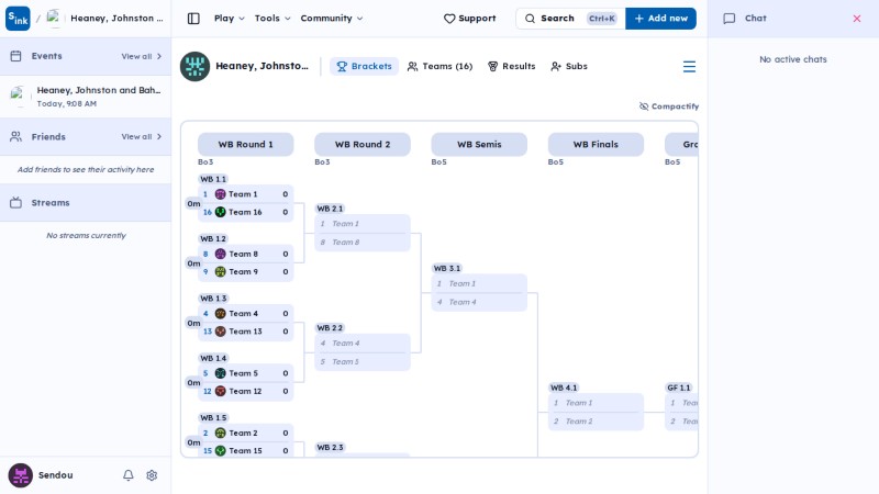 Tournament match page