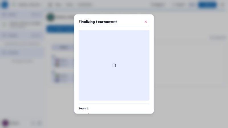 Finalize tournament dialog