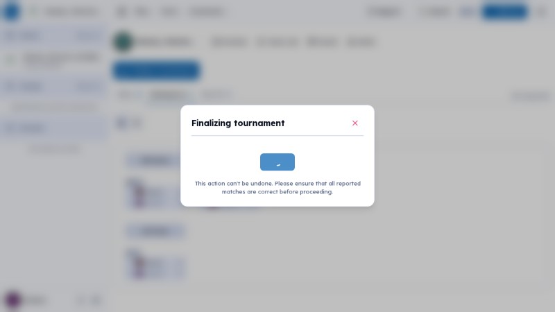 Finalize tournament dialog