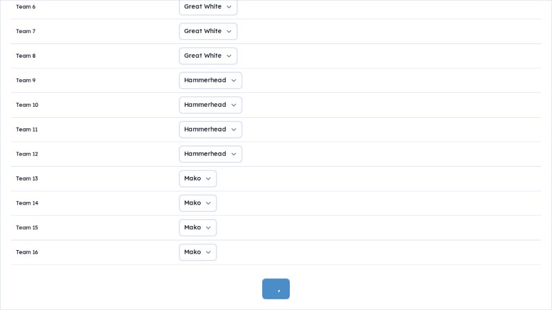 Tournament seeds page