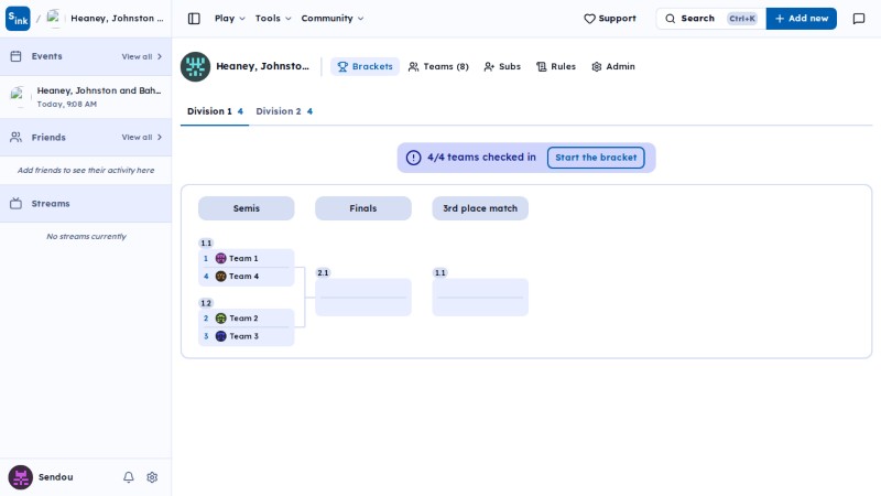 Bracket map list dialog