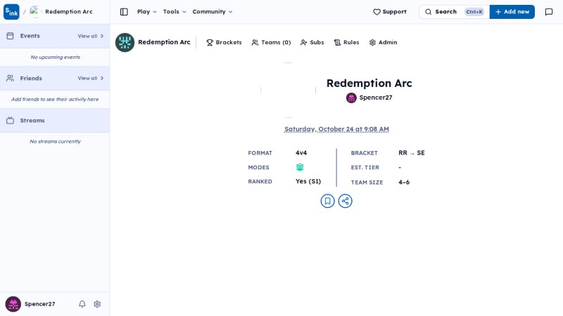 Calendar new event page