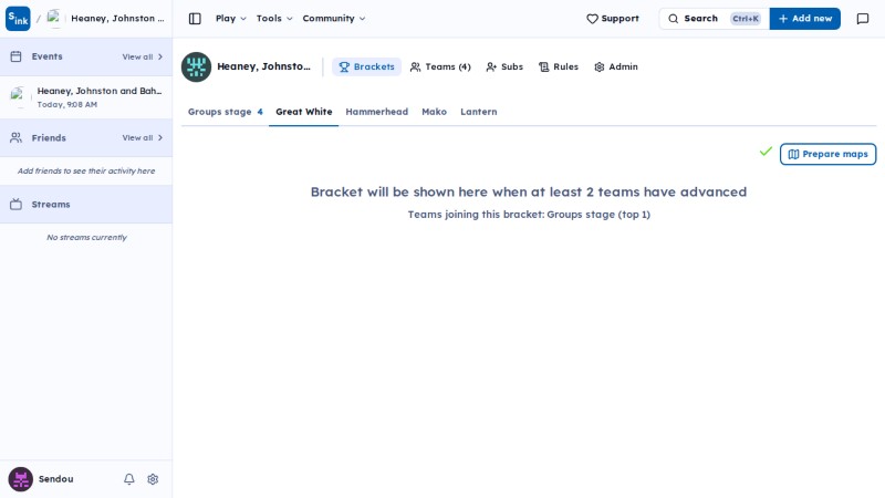 Bracket map list dialog