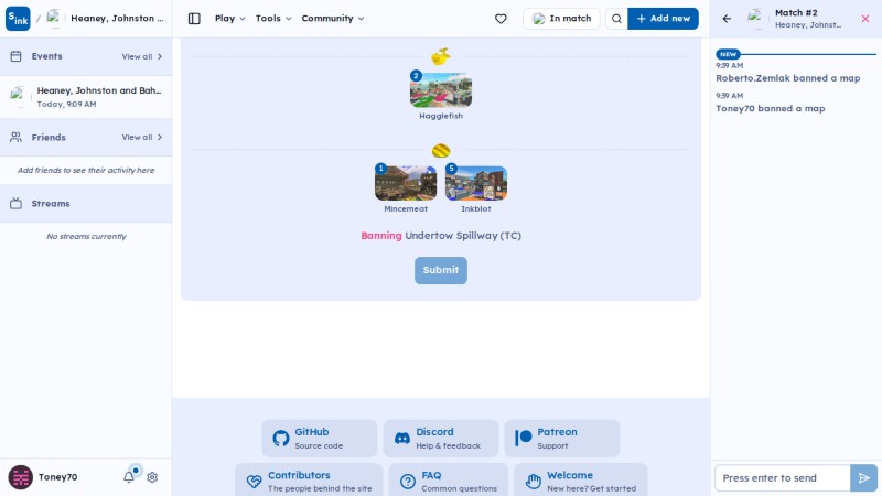 Bracket map list dialog