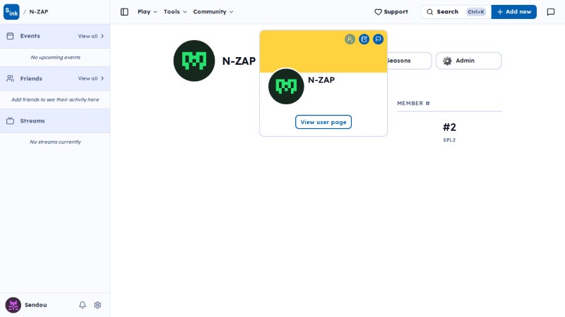User page