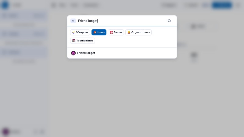 Global search dialog